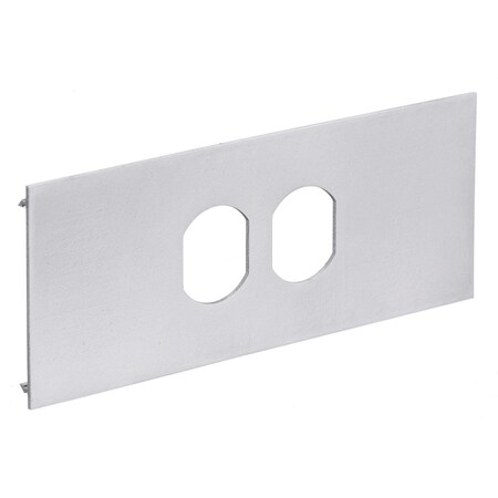 Hubbell Wiring Device-Kellems Metal Raceway, Plate, 1-Gang, Duplex, HBLALU3800/HBALUL4800 Series HBLALU34DRBM